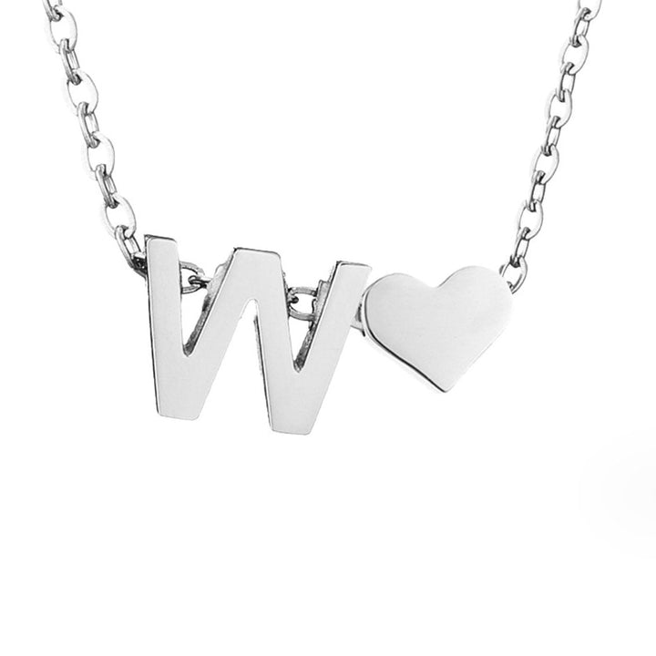 Timeless necklace with initials and heart