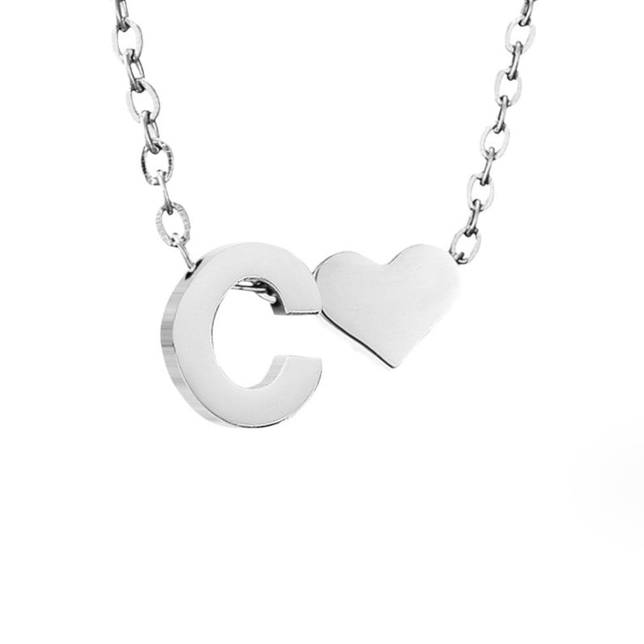Timeless necklace with initials and heart