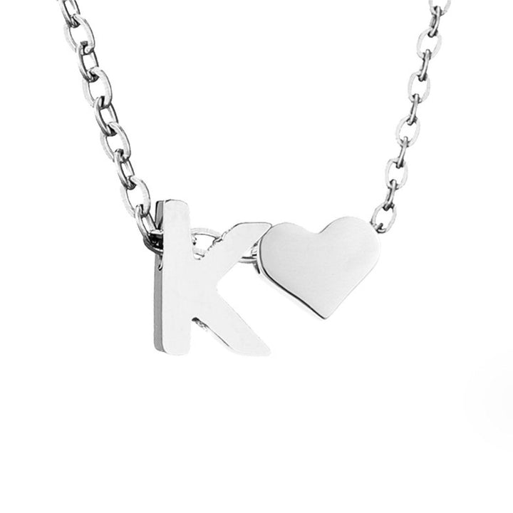 Timeless necklace with initials and heart