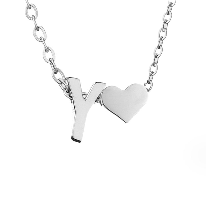 Timeless necklace with initials and heart