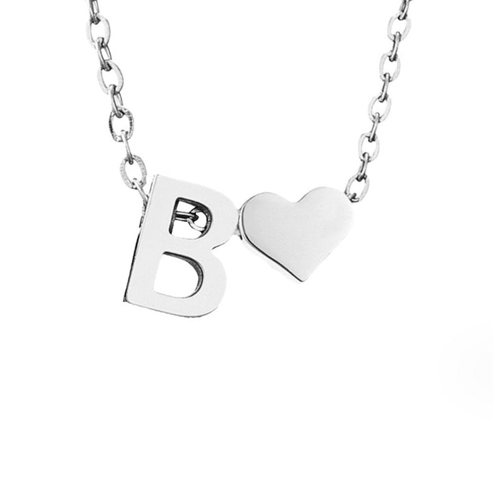 Timeless necklace with initials and heart