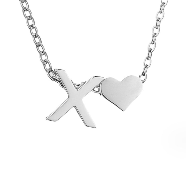 Timeless necklace with initials and heart