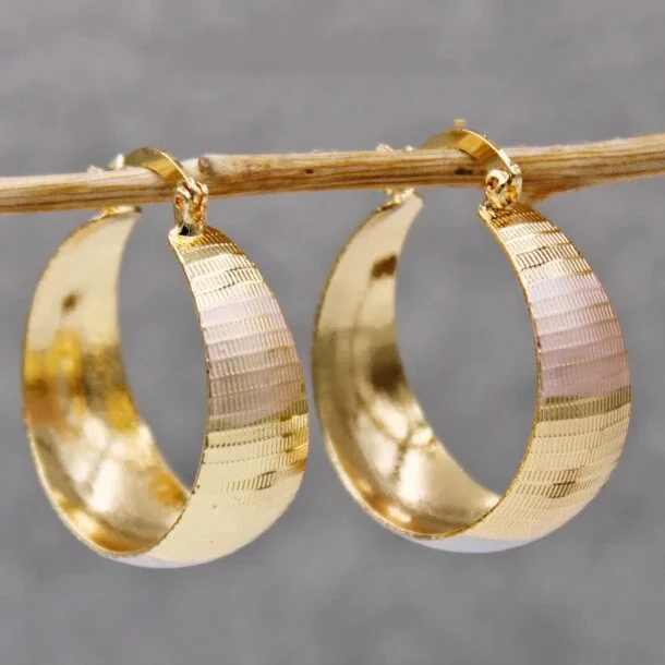 Luxurious, refined gold earrings