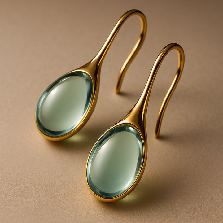 Dangling Crystal Earrings in Gold and Silver