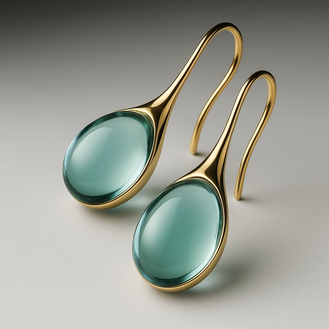 Dangling Crystal Earrings in Gold and Silver
