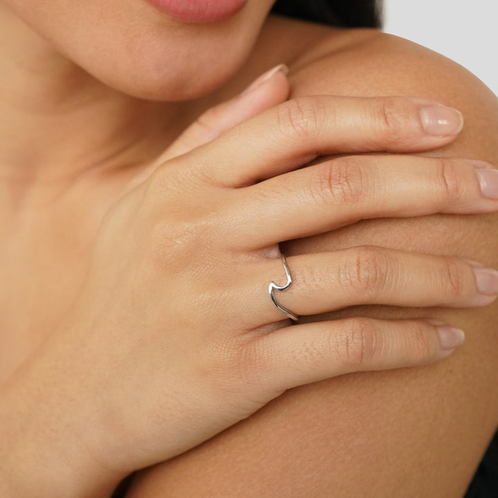 Imari Silver Ring with Waves