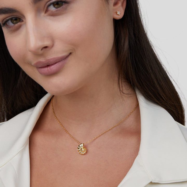 Necklace with Beaded Crystal Pendant