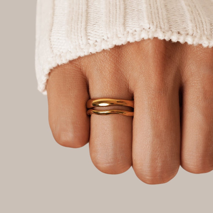 Shine Ring Set - Wave