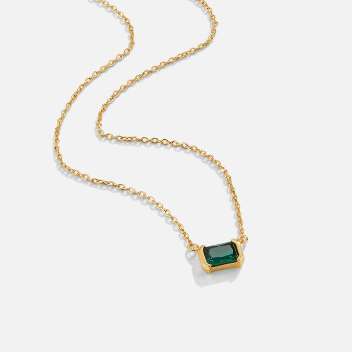 Soft Necklace with Emerald