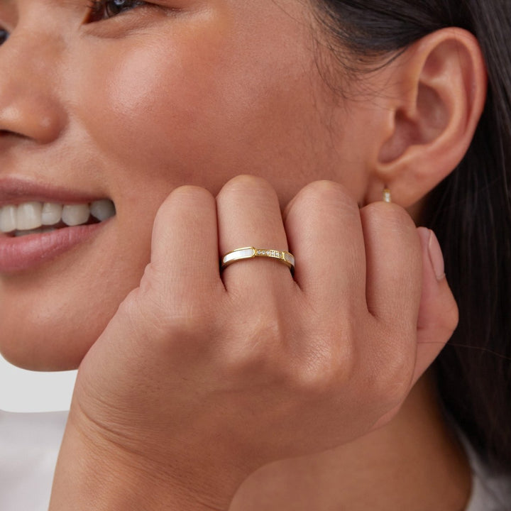 Unity - Pearl and Crystal Ring