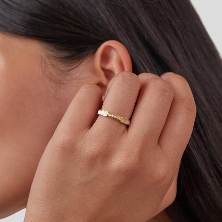 Unity - Pearl and Crystal Ring