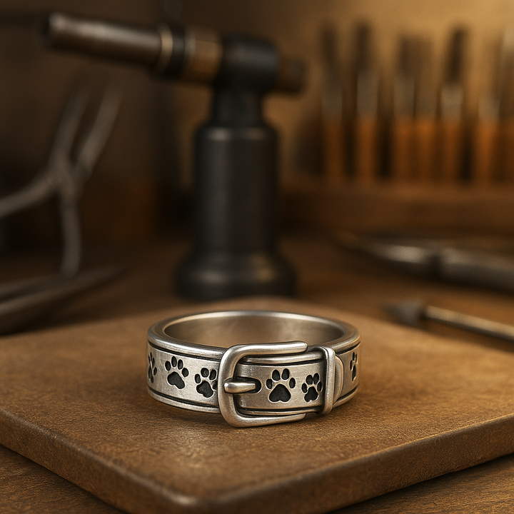 Cute dog-themed ring.